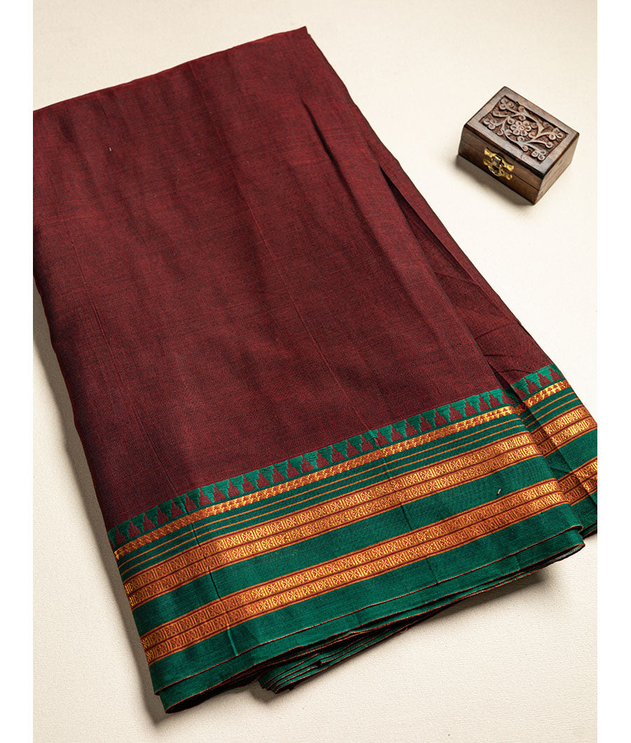 Handloom Cotton Narayanpet Zari Border Fabric