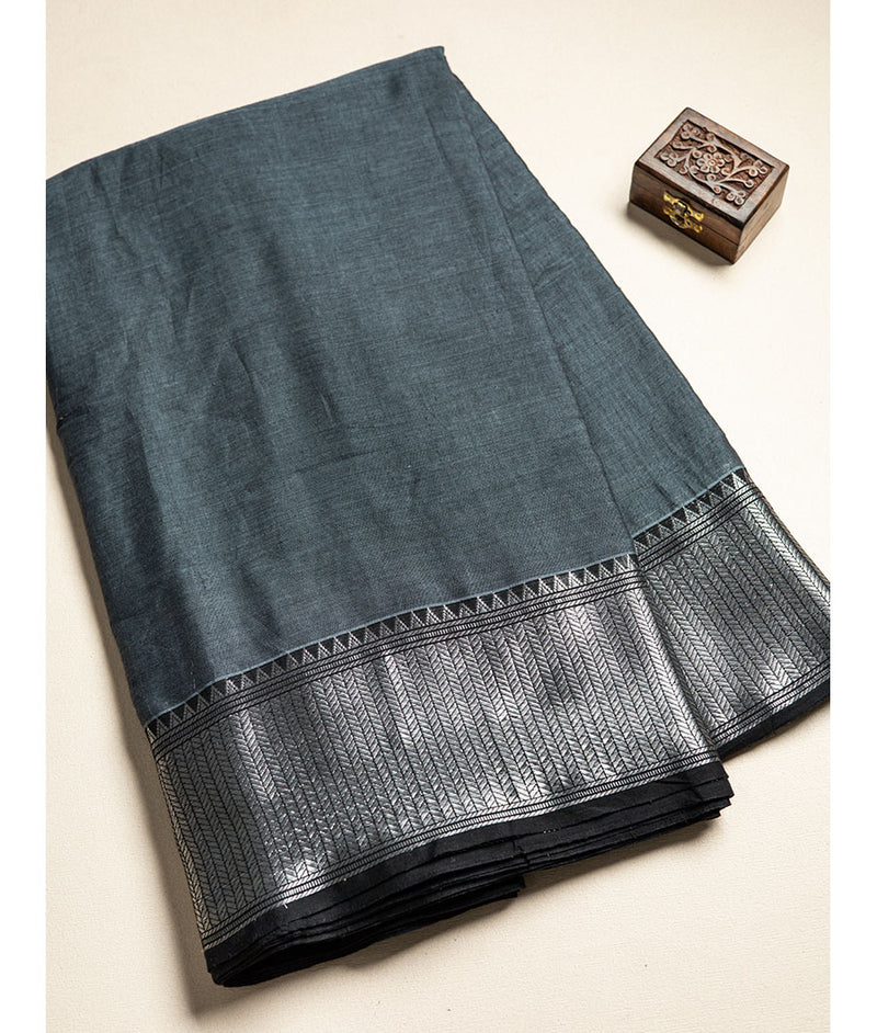 Handloom Cotton Narayanpet Zari Border Fabric