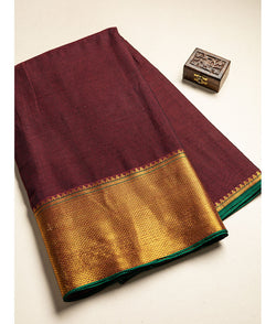Handloom Cotton Narayanpet Zari Border Fabric