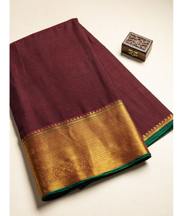 Handloom Cotton Narayanpet Zari Border Fabric