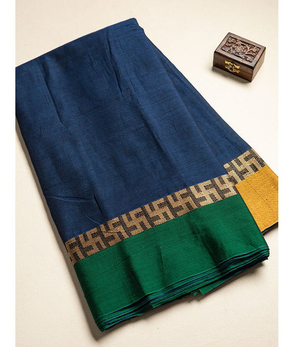 Handloom Cotton Narayanpet Zari Border Fabric