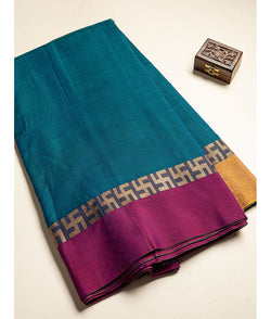 Handloom Cotton Narayanpet Zari Border Fabric