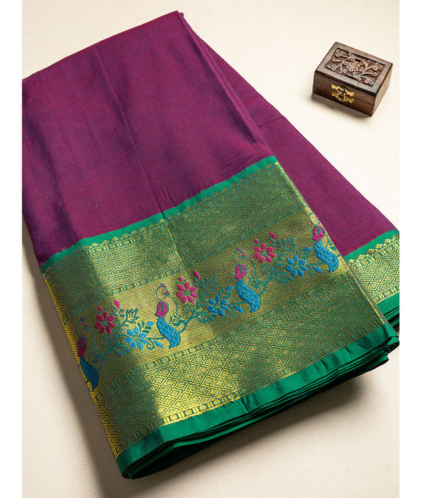 Handloom Cotton Narayanpet Zari Border Fabric
