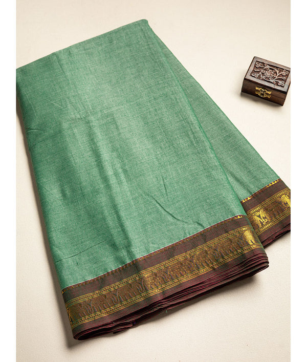 Handloom Cotton Narayanpet Zari Border Fabric