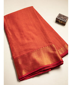 Handloom Cotton Narayanpet Zari Border Fabric