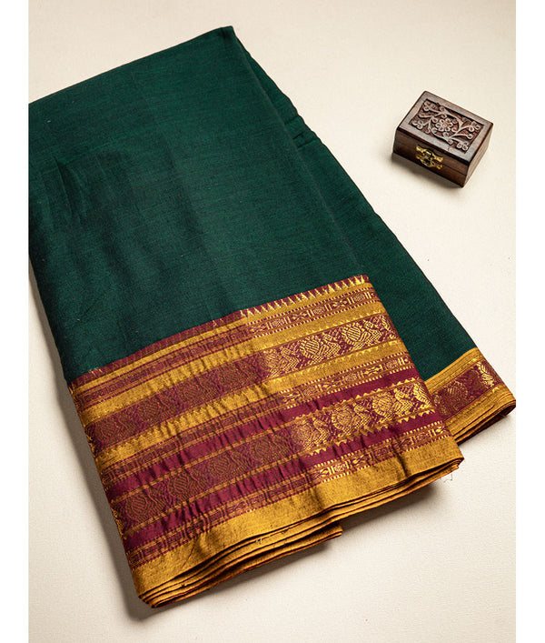Handloom Cotton Narayanpet Zari Border Fabric