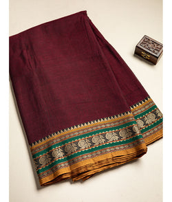 Handloom Cotton Narayanpet Zari Border Fabric