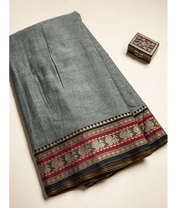 Handloom Cotton Narayanpet Zari Border Fabric