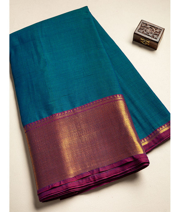 Handloom Cotton Narayanpet Zari Border Fabric