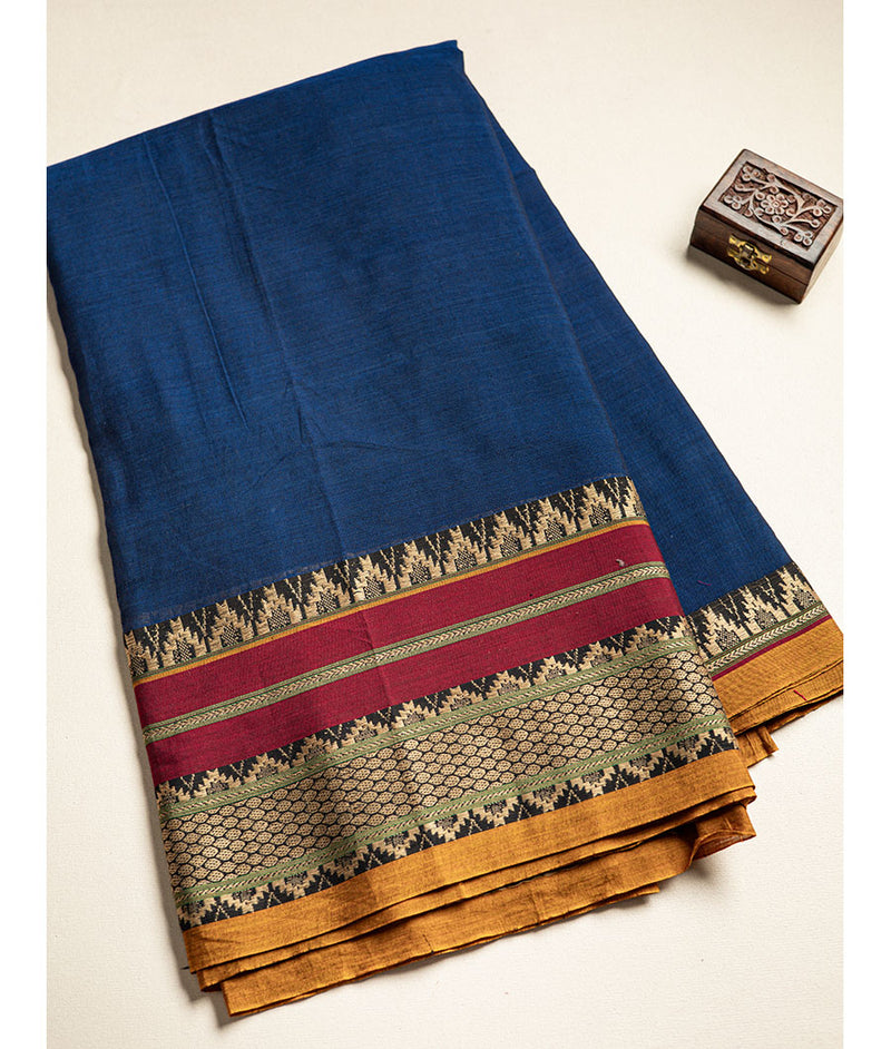 Handloom Cotton Narayanpet Zari Border Fabric