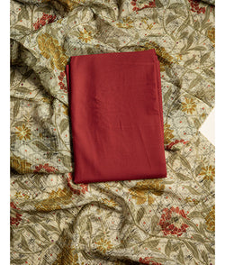 Malai cotton with crushed tissue dupatta