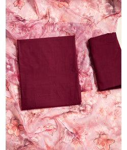 Malai cotton with organza dupatta