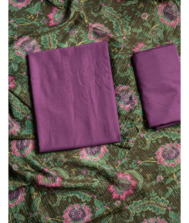Banana cotton with crushed tissue dupatta