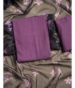 Banana cotton with organza dupatta