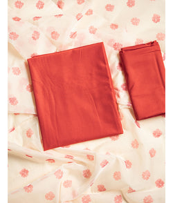 Banana cotton with organza dupatta