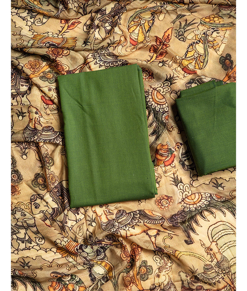 Banana cotton with chinon dupatta