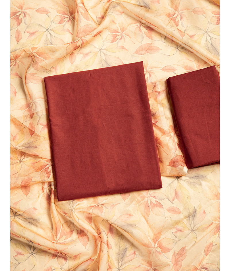 Malai cotton with organza dupatta