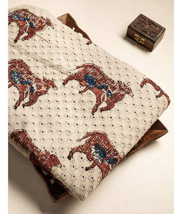 Cotton Ajrakh hakoba fabric