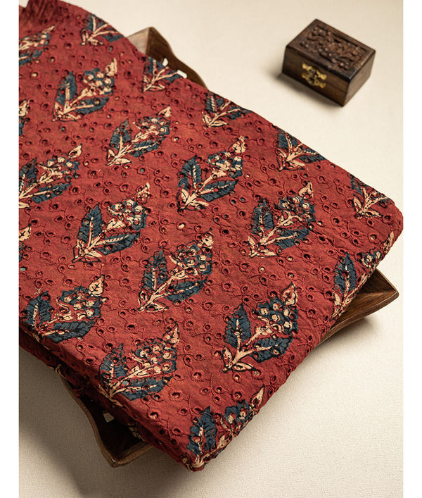 Cotton Ajrakh hakoba fabric