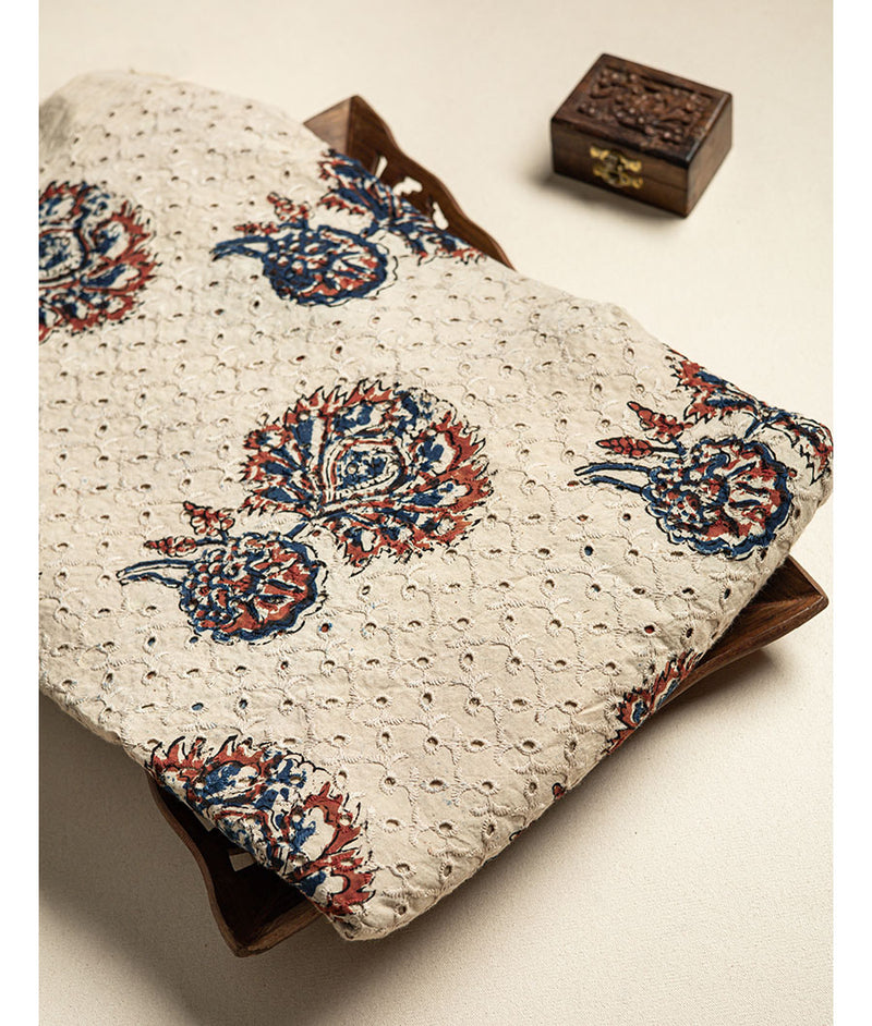 Cotton Ajrakh hakoba fabric