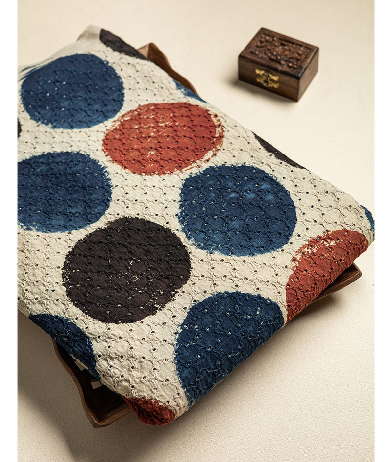 Cotton Ajrakh hakoba fabric