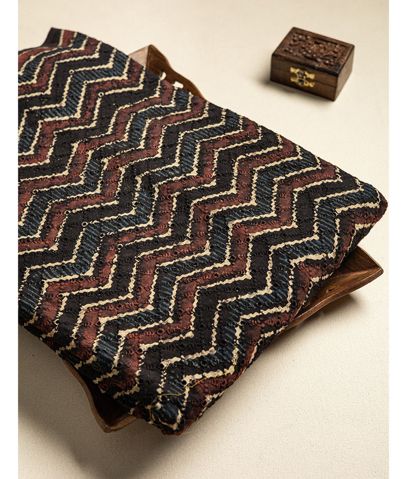 Cotton Ajrakh hakoba fabric