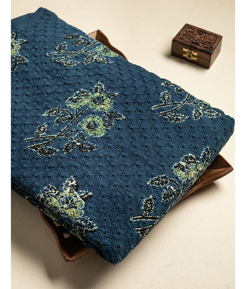 Cotton Ajrakh hakoba fabric