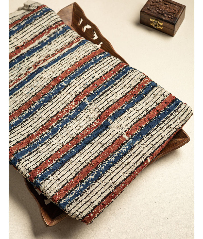 Cotton Ajrakh hakoba fabric