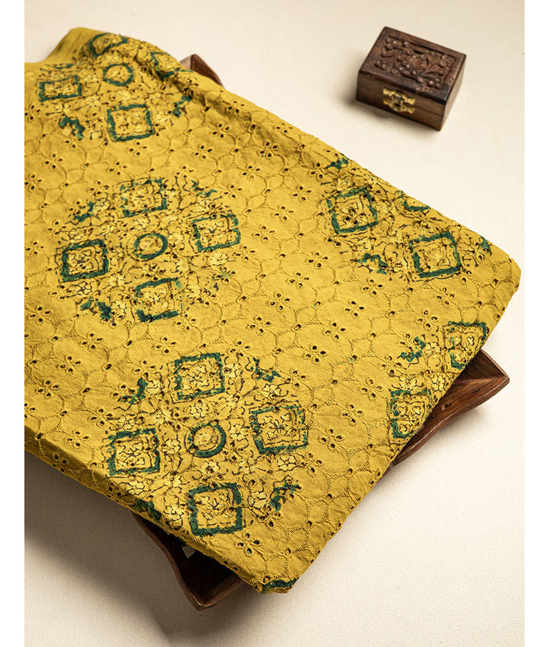 Cotton Ajrakh hakoba fabric