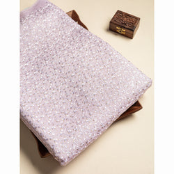 Pure malai chanderi embroidery fabric