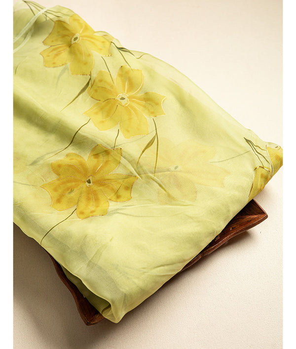 ORGANZA BRUSH PAINTED FABRIC