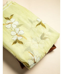 ORGANZA BRUSH PAINTED FABRIC