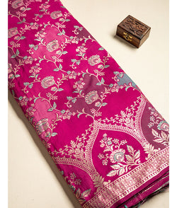 Brocade silk fabric