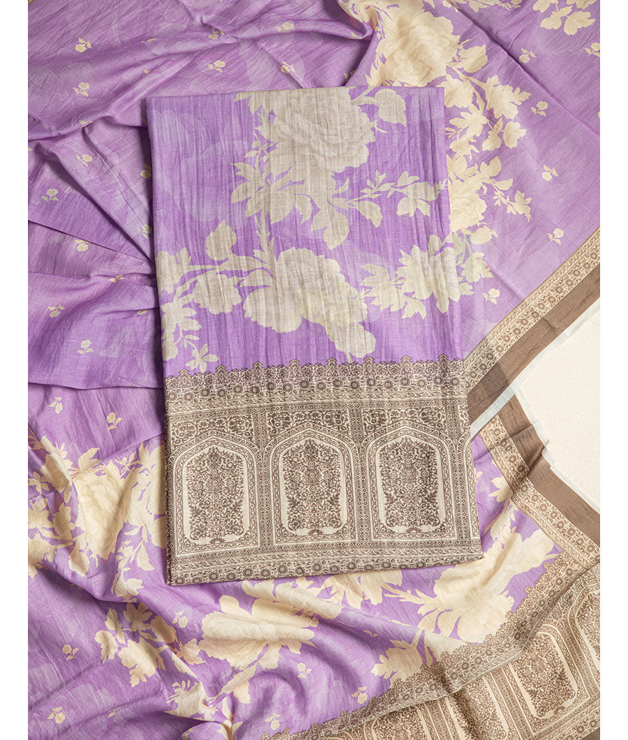 Pure malai chanderi suit set