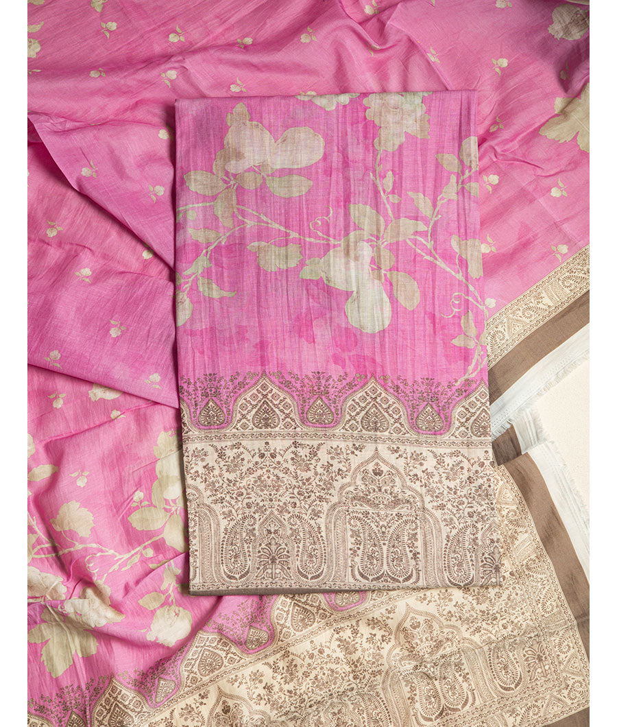 Pure malai chanderi suit set