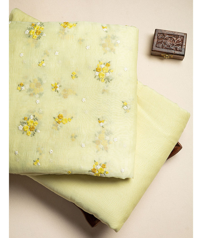 Pure malai chanderi embroidery mix and match