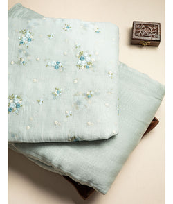 Pure malai chanderi embroidery mix and match