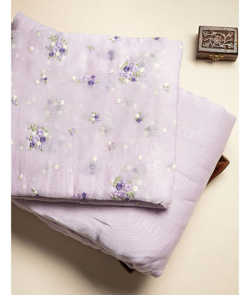 Pure malai chanderi embroidery mix and match