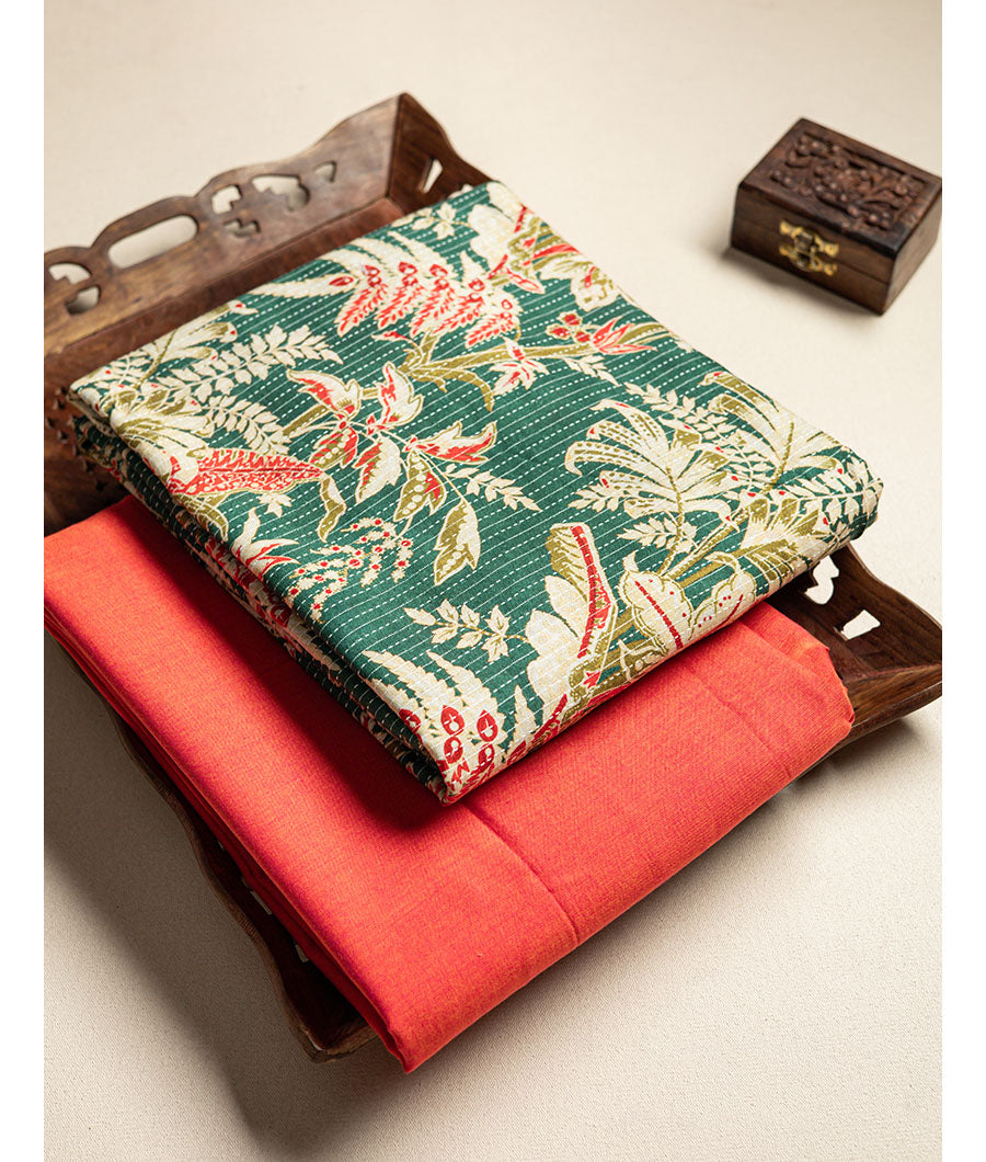 Cotton kantha mix and match