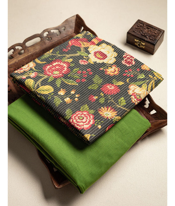 Cotton kantha mix and match
