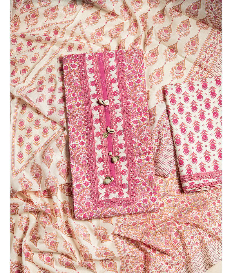 pure cotton suits set With lace neck