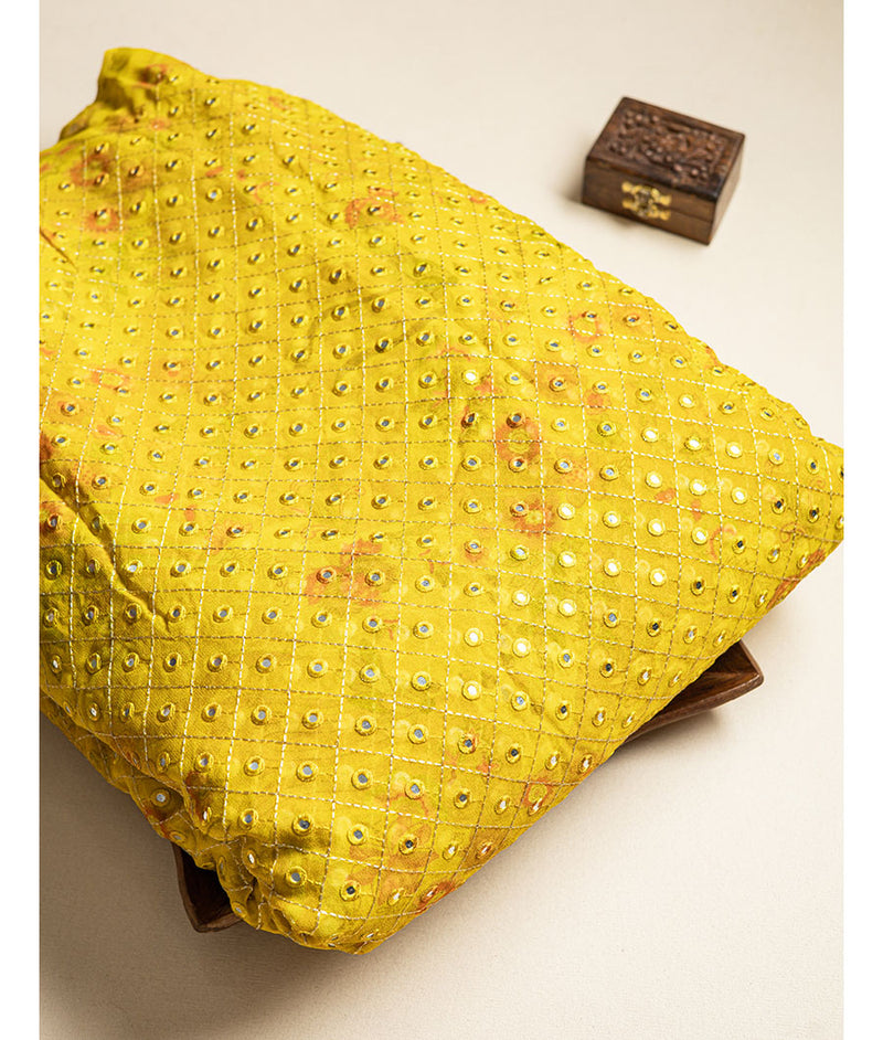 GEORGETTE MIRROR WORK FABRIC
