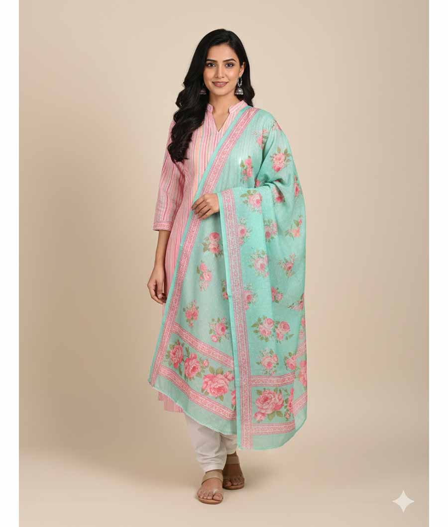 MALAI CHANDERI SUIT SET