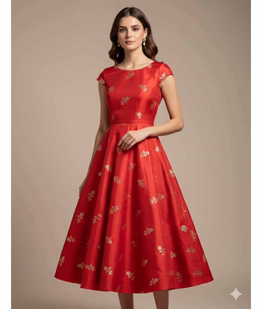 SATIN SILK BANARSI FABRIC