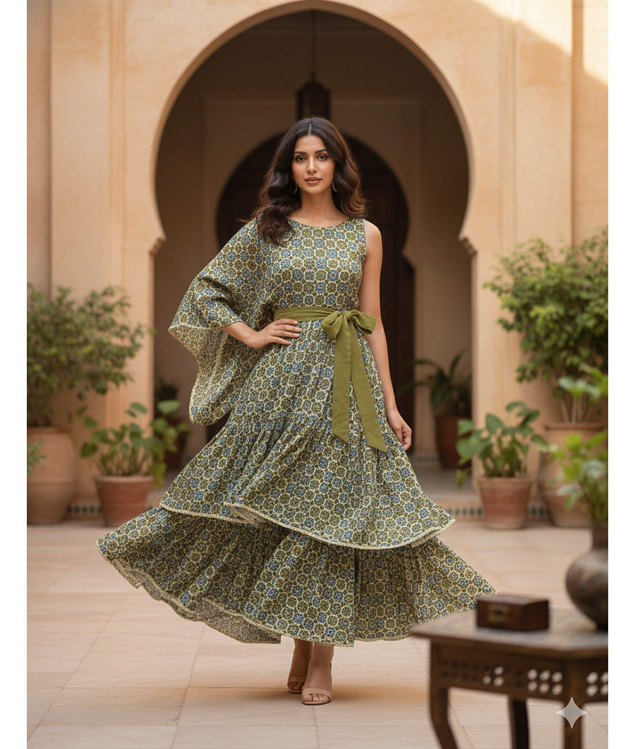 COTTON HANDBLOCK KALAMKARI FABRIC