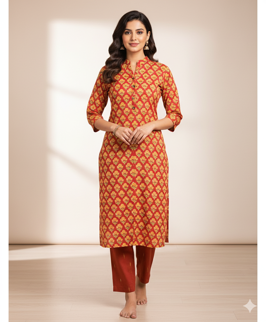 COTTON HANDBLOCK WITH WOVEN MIX & MATCH