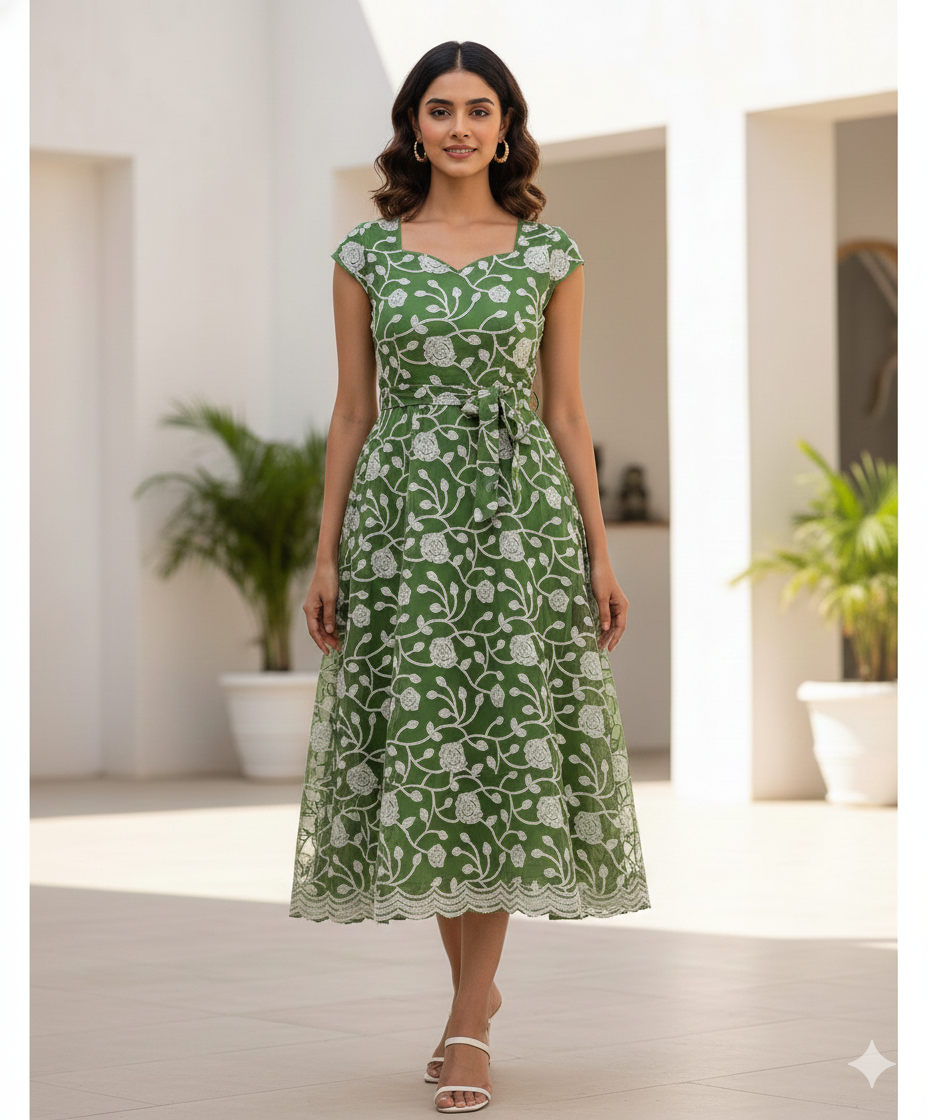 VISCOSE GEORGETTE EMBROIDERY FABRIC