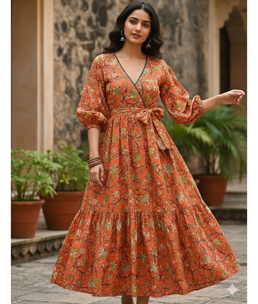 COTTON HANDBLOCK KALAMKARI FABRIC