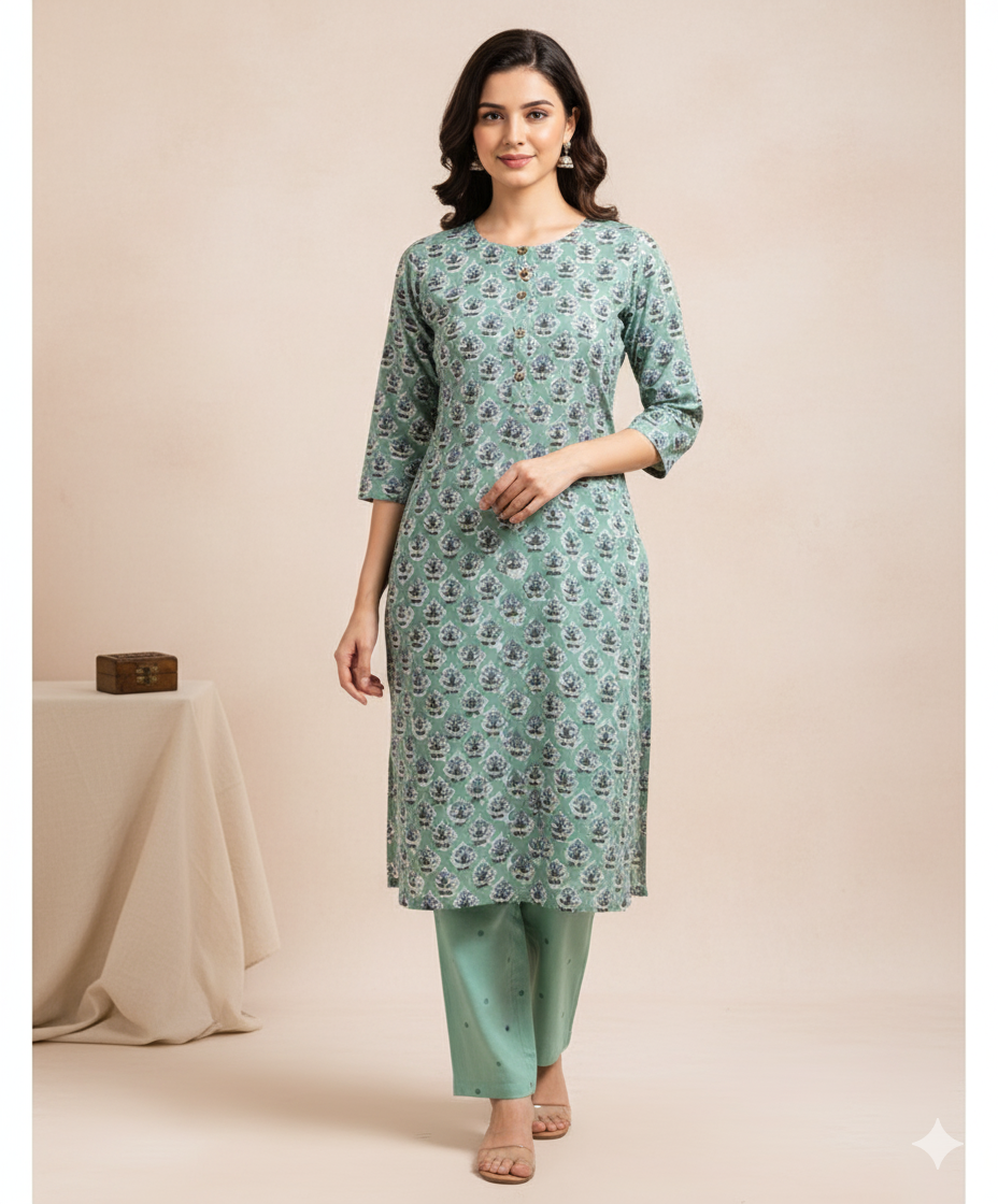 COTTON HANDBLOCK WITH WOVEN MIX & MATCH