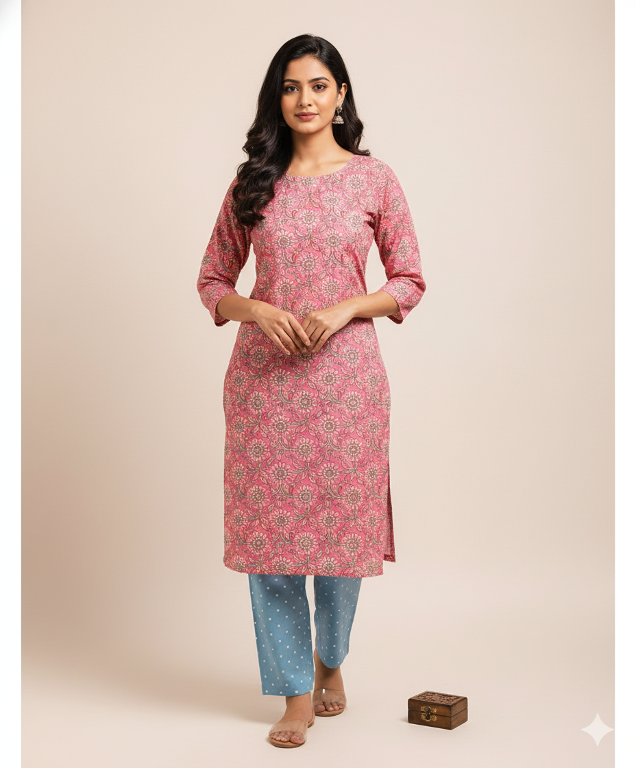 COTTON HANDBLOCK WITH WOVEN MIX & MATCH